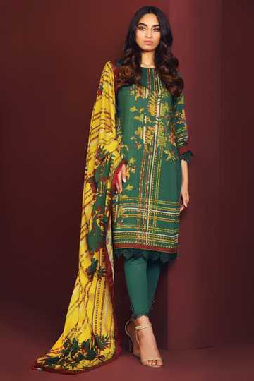 AlKaram Fw-19-20 Green Winter Collection 2020